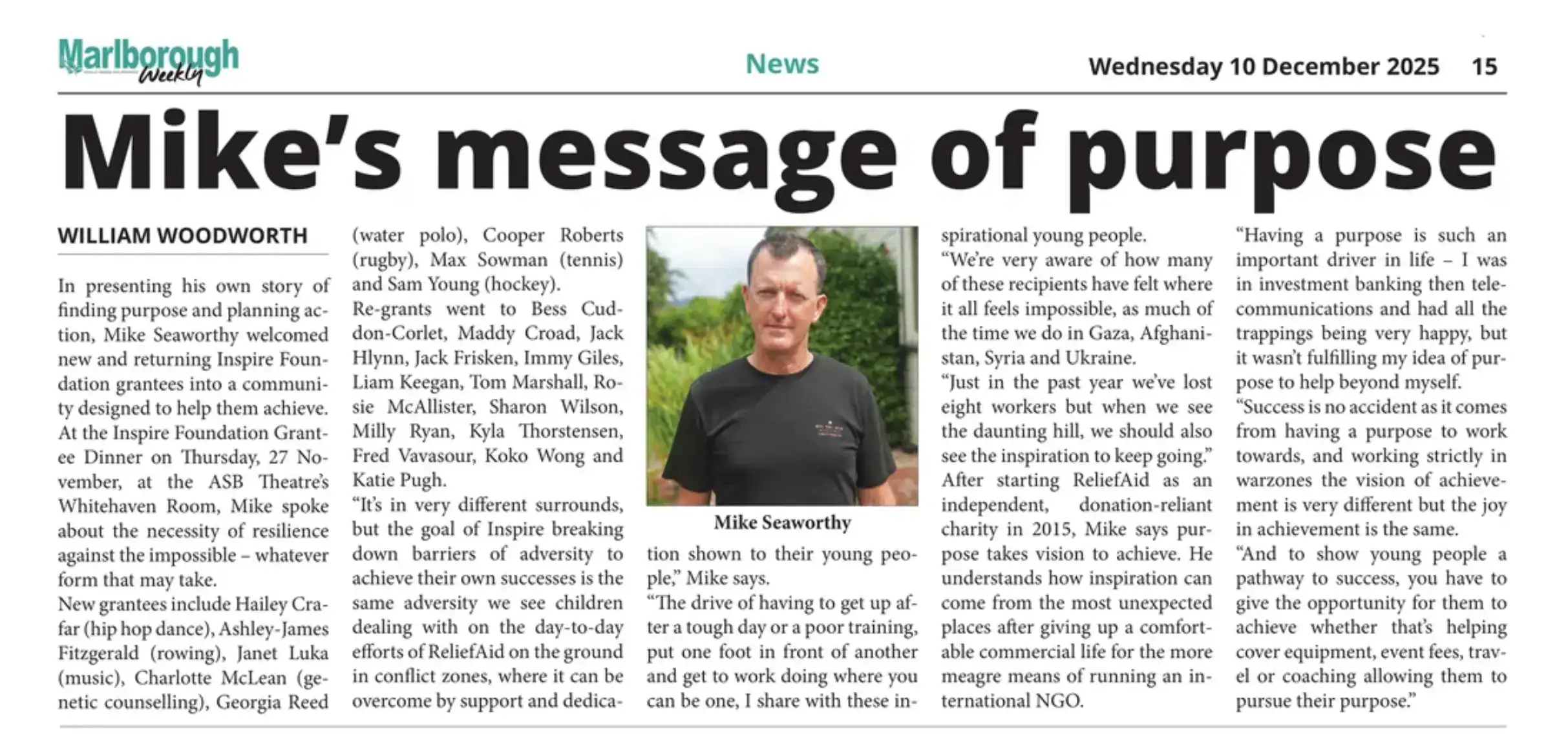 ReliefAid Founder’s Message of Purpose